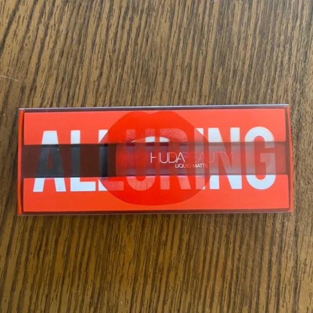Huda Beauty X Allure Matte Liquid Lipstick Alluring Warm Toned Red NWT